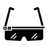 estilo de icono de gafas inteligentes vector