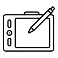 Pen Tablet Icon Style vector