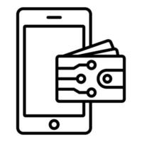 Digital Wallet Icon Style vector