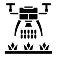 estilo de icono de dron vector