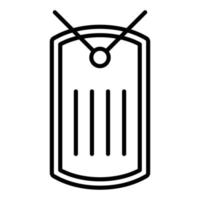 Army Dog Tag Icon Style vector