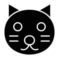 estilo de icono de gato vector