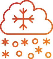 Heavy Snow Icon Style vector