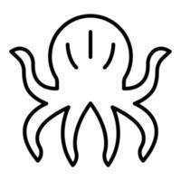 estilo de icono de kraken vector