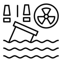 Water Pollution Icon Style vector