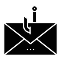 estilo de icono de phishing de correo electrónico vector