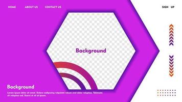 Landing page modern background Digital marketing cover and web banner template vector