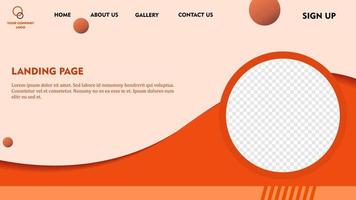 Landing page modern background Digital marketing cover and web banner template vector