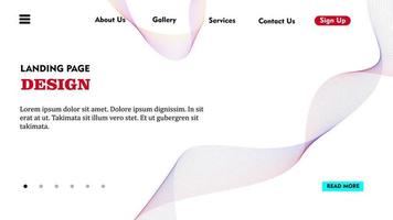 Landing page modern background Digital marketing cover and web banner template vector