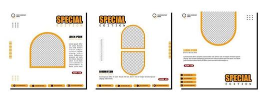 diseño moderno de plantillas de publicaciones en redes sociales, para marketing digital en línea vector
