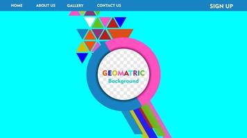 Landing page modern background Digital marketing cover and web banner template vector