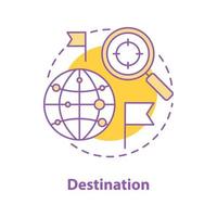 Choosing travel destination concept icon. International route searching idea. Thin line illustration. Navigation. Vector isolated outline drawing