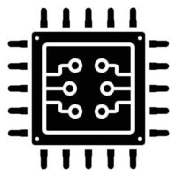 CPU Processor Icon Style vector