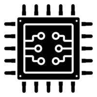 estilo de icono de procesador cpu vector