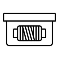 Sewing Box Icon Style vector