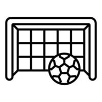 estilo de icono de gol de fútbol vector