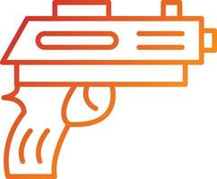 estilo de icono de pistola vector