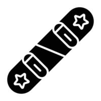 estilo de icono de snowboard vector