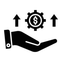 estilo de icono de beneficio de dinero vector