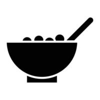 Cereal Bowl Icon Style vector