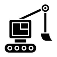 Excavator Icon Style vector