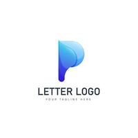 ilustración de icono de diseño de logotipo de letra p vector