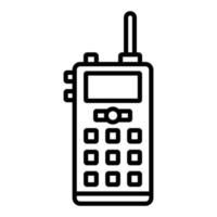 estilo de icono de walkie talkie vector