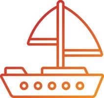 Yachting Icon Style vector