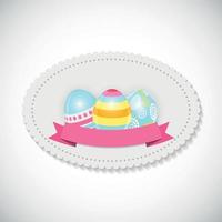 Beautiful Easter Egg Background Vector Illustration