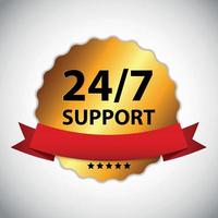 Vector 247 SUPPORT Sign, Label Template