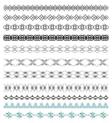 Vector Set of Calligraphic Design Borders Elements