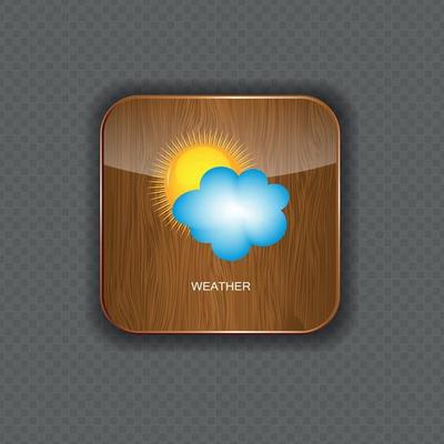 Weather wood application icons