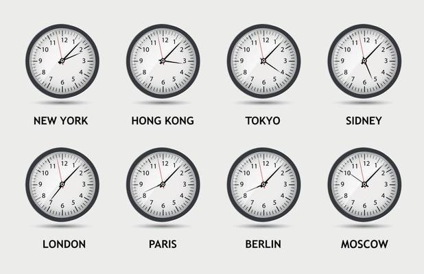 Time Zone World vector illustration