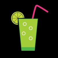 Drink Glossy Icon Vector Illustration