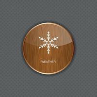 Weather wood application icons vector