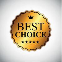 Best Choice Golden Label Vector Illustration EPS10
