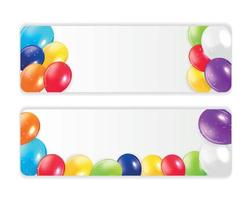 conjunto de globos de colores, ilustración vectorial. vector