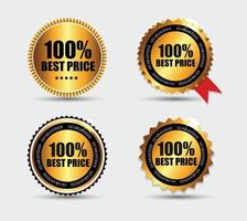 100  Best Price Label Set Vector Illustration