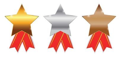 Golden, silver  bronze awards. Vector illustration.