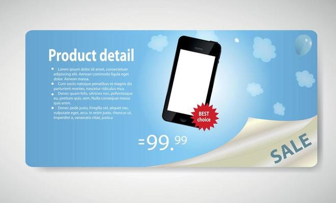 template for smart phone and mobile phone banner vector illustration