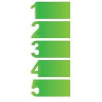 One two three four five - vector progress icons for five steps