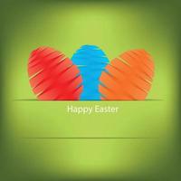 Vector Paper card with easter eggs