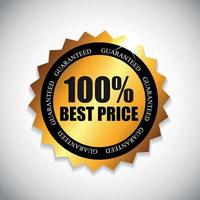 Best Price Golden Label Vector Illustration