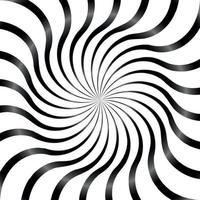 Black and White Abstract Psychedelic Art Background. Vector Illustration.