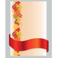 Autumn leaves falling background vector