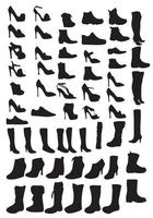 zapatos silueta vector ilustración eps10
