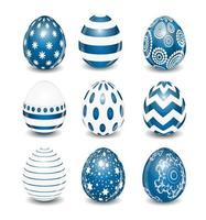 Beautiful Easter Egg Set Vector Illustration