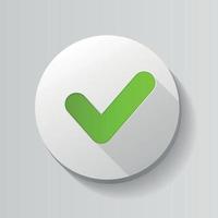 Green Check Mark Icon Button Vector Illustration EPS10