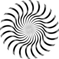 Black and White Abstract Psychedelic Art Background. Vector Illustration.