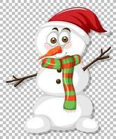 A snow man on grid background vector